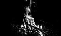 Bonfire Fire Flame Black-and-white Black