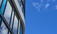 Building Architecture Glass Sky Blue Bottom-view