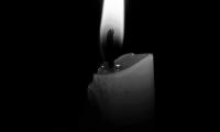 Candle Fire Black-and-white Black