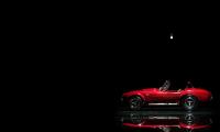 Car Red Retro Toy Reflection Dark