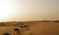 Car Suv White Desert Sand