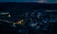 City Buildings Twilight Aerial-view Dark