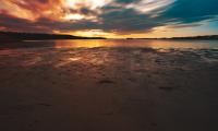 Coast Lake Horizon Sunset