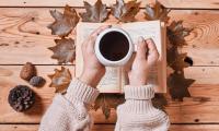Coffee Drink Cup Hands Book Autumn Cozy