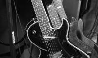 Electric-guitars Guitars Music Black-and-white