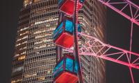 Ferris-wheel Building Skyscraper Backlight Night
