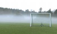 Football-goal Field Football Fog Trees Haze