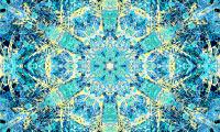 Fractal Kaleidoscope Pattern Abstraction Blue