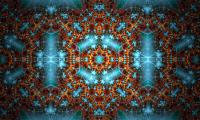 Fractal Pattern Glow Abstraction Blue Brown