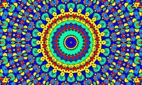 Fractal Pattern Kaleidoscope Circles Abstraction Colorful