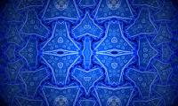 Fractal Pattern Lines Abstraction Blue