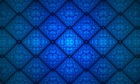 Fractal Pattern Rhombuses Shapes Abstraction Blue