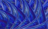 Fractal Shapes Abstraction Blue