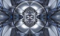 Fractal Shapes Gray Abstraction