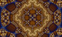 Fractal Shapes Pattern Abstraction Brown Blue
