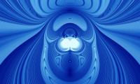 Fractal Waves Distortion Abstraction Blue