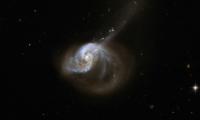 Galaxy Nebula Glow Glare Stars Space