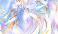 Girl Bride Heterochromia Anime Art