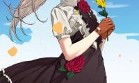 Girl Dresses Flowers Anime
