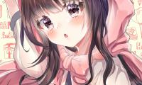 Girl Glance Anime Art Cute