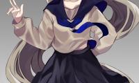 Girl Glance Gesture Uniform Anime