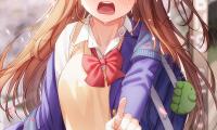 Girl Glance Indignation Anime Art