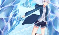 Girl Ice Magic Anime Art Blue