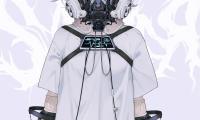 Girl Mask Cyborg White Anime