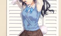 Girl Schoolgirl Ears Hare Anime