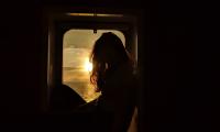 Girl Silhouette Window Sunset Sun Light Dark