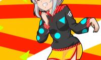 Girl Smile Gesture Anime Art Cartoon Bright