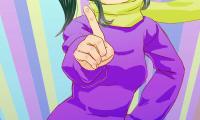 Girl Smile Gesture Anime Bright Art