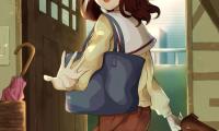 Girl Smile Gesture Schoolgirl Anime