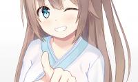 Girl Smile Glance Gesture Anime