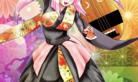 Girl Smile Kimono Musical-instrument Anime