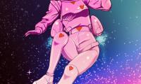 Girl Spacesuit Stars Space Anime