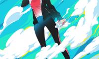 Girl Sports-uniform Sneakers Clouds Anime