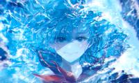 Girl Underwater Water Anime Art Blue