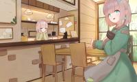 Girl Waiter Gesture Anime