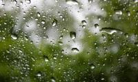 Glass Drops Rain Macro Green