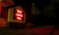 God Love Phrase Words Neon