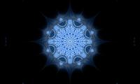 Kaleidoscope Fractal Abstraction Blue Dark