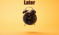 Later Word Alarm-clock Clock Time Yellow