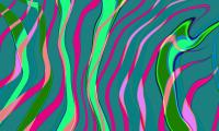 Lines Curves Abstraction Green Pink
