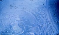 Liquid Bubbles Abstraction Blue