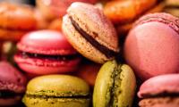 Macarons Cookies Pastries Colorful Dessert