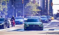 Mercedes Car Green Road