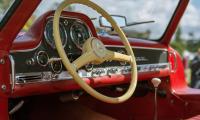 Mercedes Car Steering-wheel Salon Red