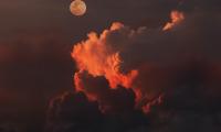 Moon Clouds Sky Twilight Dark