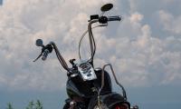 Motorcycle Bike Black Road Clouds Moto